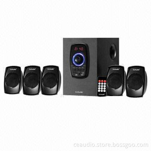 5.1-channel Computer Speakers with USB, SD Card Reader and FM Radio